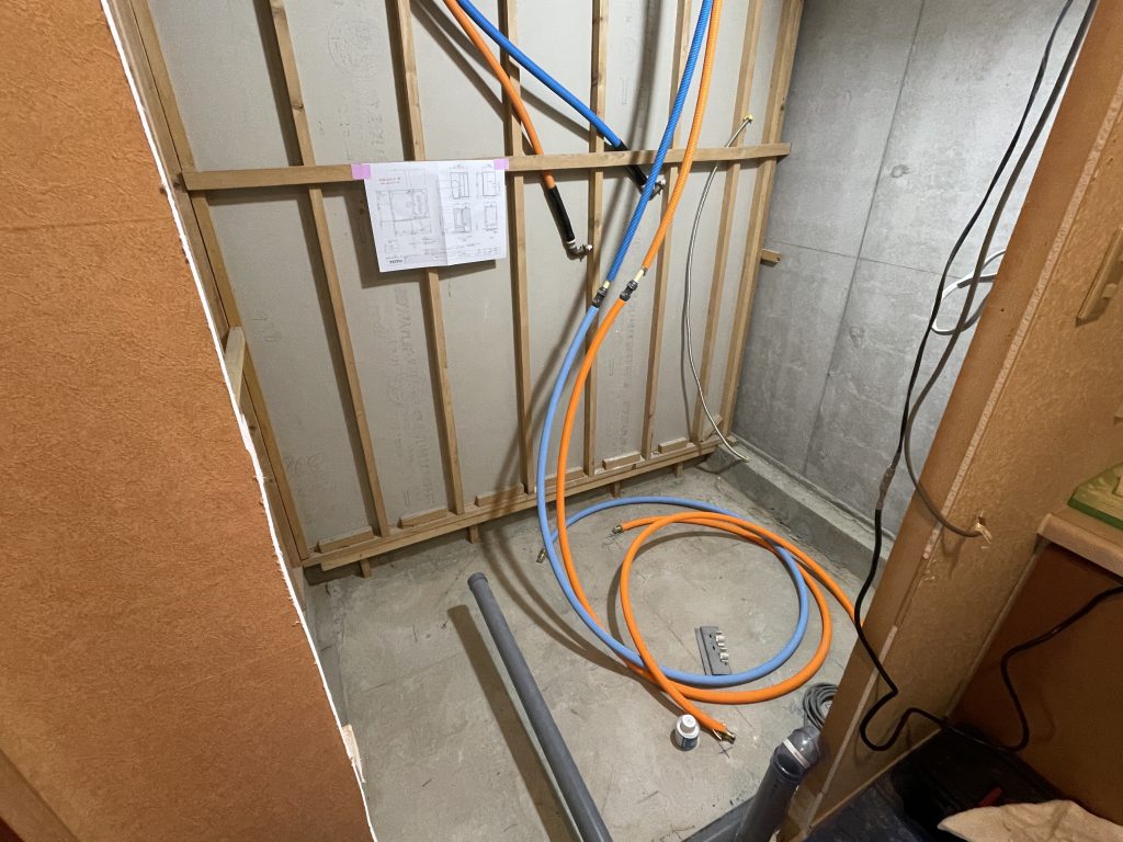 マンション：ユニットバス交換｜解体後、設備工事