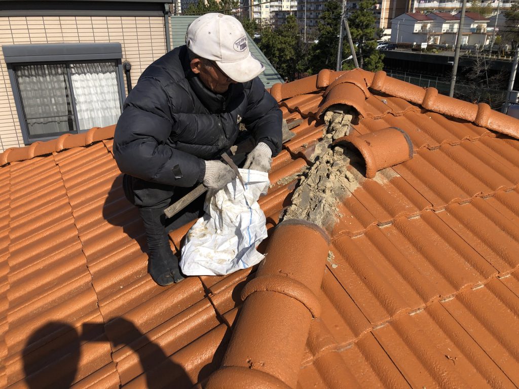 瓦屋根の小修繕|施工写真3