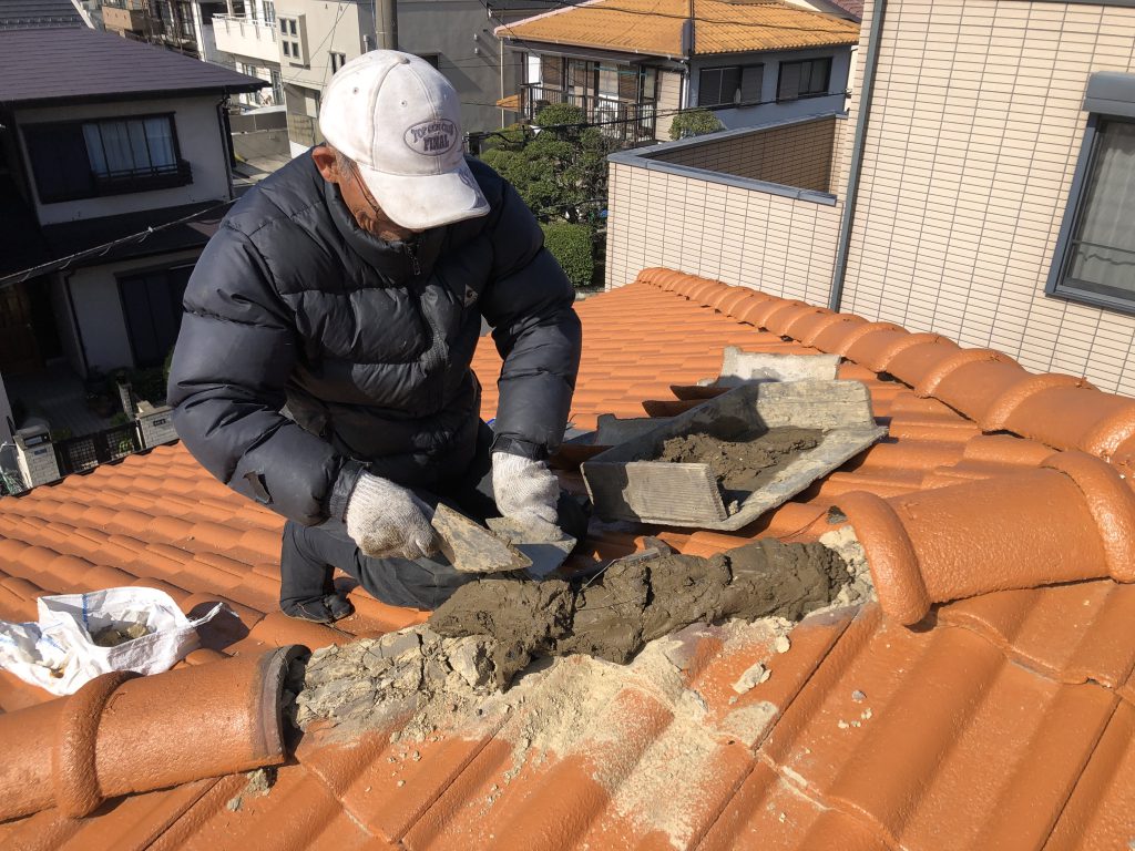 瓦屋根の小修繕|施工写真4