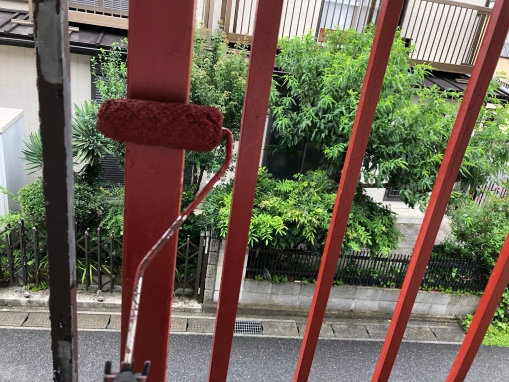 アパート鉄部階段塗装工事|施工写真8