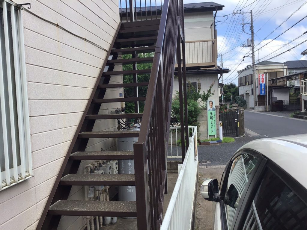 アパート鉄部階段塗装工事|施工写真22